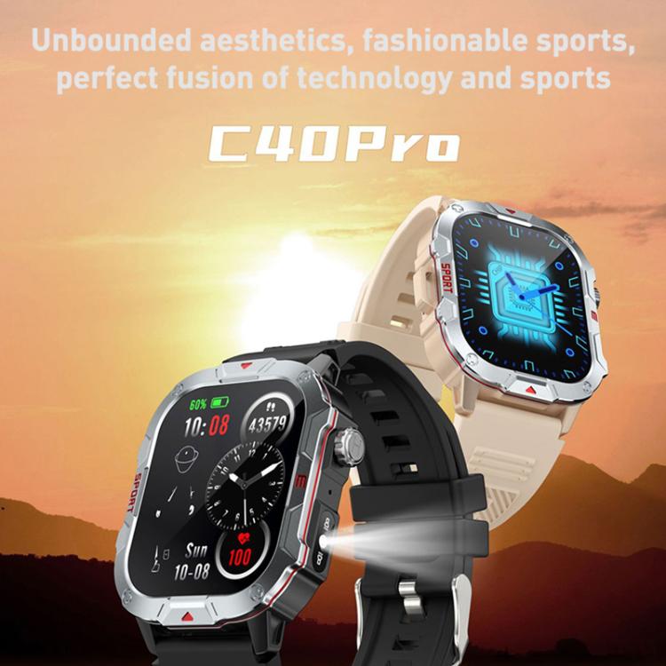 C40 Pro 2.19 inch TFT Screen BT Outdoor Sports Smart Watch Support Heart Rate Monitoring