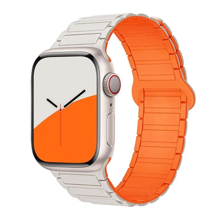 xDfind Magnetic Three-bead Silicone Watch Band, For Apple Watch 42 / 44 / 45 / 46 / 49mm, For Apple Watch 38 / 40 / 41 / S10 42mm