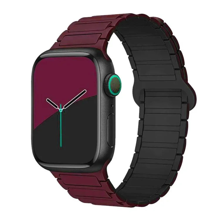 xDfind Magnetic Three-bead Silicone Watch Band, For Apple Watch 42 / 44 / 45 / 46 / 49mm, For Apple Watch 38 / 40 / 41 / S10 42mm