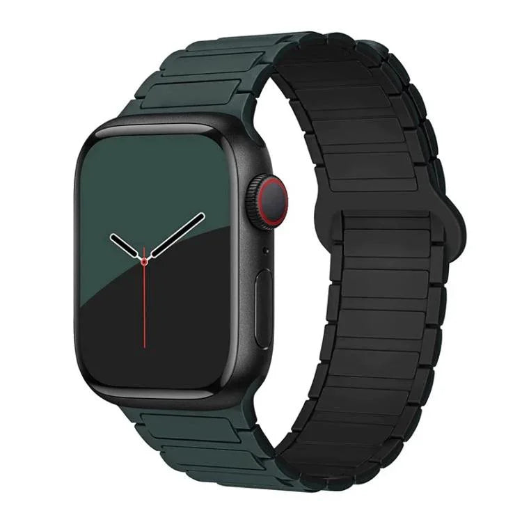 xDfind Magnetic Three-bead Silicone Watch Band, For Apple Watch 42 / 44 / 45 / 46 / 49mm, For Apple Watch 38 / 40 / 41 / S10 42mm