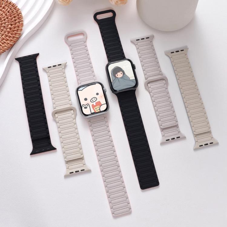 xDfind Magnetic Three-bead Silicone Watch Band, For Apple Watch 42 / 44 / 45 / 46 / 49mm, For Apple Watch 38 / 40 / 41 / S10 42mm