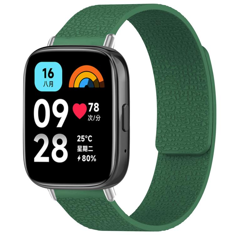 xDfind Litchi Texture Magnetic Silicone Watch Band, For Xiaomi Band 10 Pro/9 Pro/Redmi Watch 6/5/4, For Xiaomi Smart Bnad 10 / 9 / 8, For Redmi Watch 3 Active/Watch 3 Lite, For Redmi Watch 3