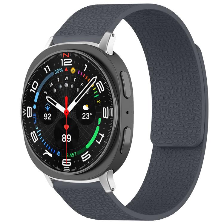 xDfind Litchi Texture Magnetic Silicone Watch Band, For Samsung Galaxy Watch Ultra/Ultra 2025, For Samsung Galaxy Watch8 / 8 Classic, For Samsung Galaxy Watch 7 / 6 / 5 / FE, For Samsung Galaxy Fit3 SM-R390
