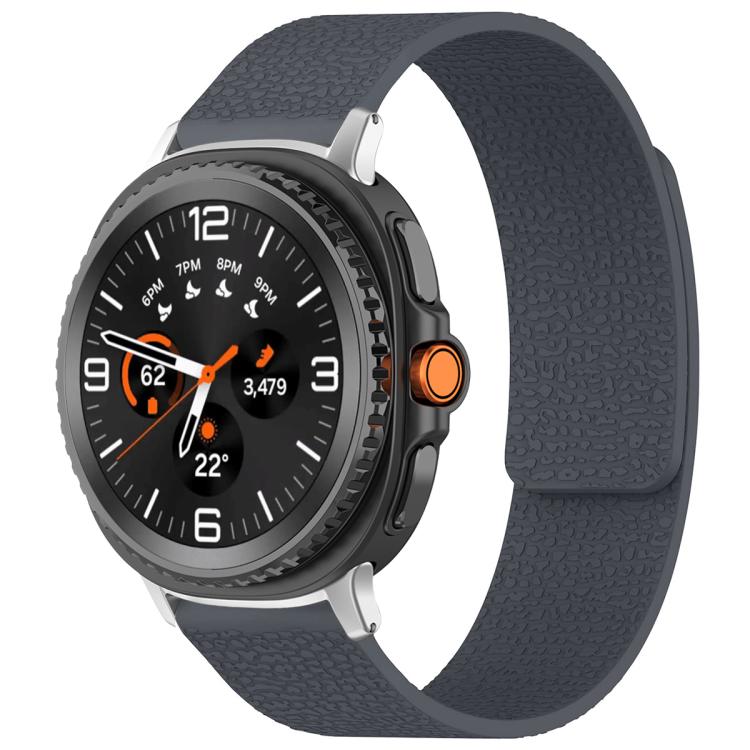 xDfind Litchi Texture Magnetic Silicone Watch Band, For Samsung Galaxy Watch Ultra/Ultra 2025, For Samsung Galaxy Watch8 / 8 Classic, For Samsung Galaxy Watch 7 / 6 / 5 / FE, For Samsung Galaxy Fit3 SM-R390