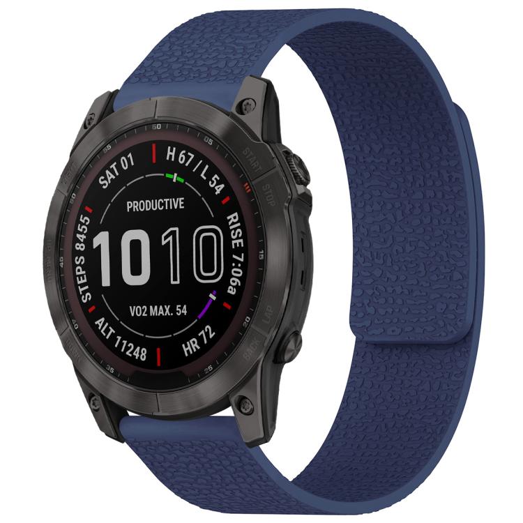 xDfind Litchi Texture Magnetic Silicone Watch Band, For Garmin Fenix 8/7X/6X/5X 26mm, For Garmin Fenix 8/7/6/5 22mm, For Garmin Fenix 8/7S/6S/5S 20mm, For Garmin Forerunner 45 / 45S / Swim 2 18mm
