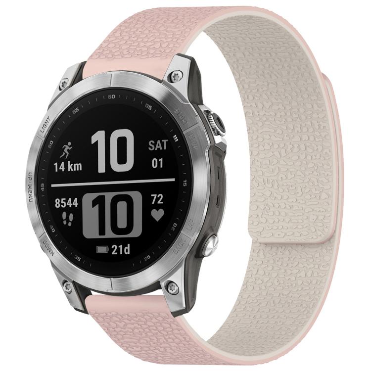 xDfind Litchi Texture Magnetic Silicone Watch Band, For Garmin Fenix 8/7X/6X/5X 26mm, For Garmin Fenix 8/7/6/5 22mm, For Garmin Fenix 8/7S/6S/5S 20mm, For Garmin Forerunner 45 / 45S / Swim 2 18mm