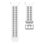Ocean Two Color Dual-Row Hole Silver Buckle Silicone Watch Band, For Samsung Galaxy Watch Ultra / Ultra 2025