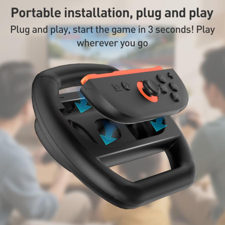 For Nintendo Switch 2 Joy-Con 4pcs iPlay HBS-2813-C Simple Racing Steering Wheel Controller