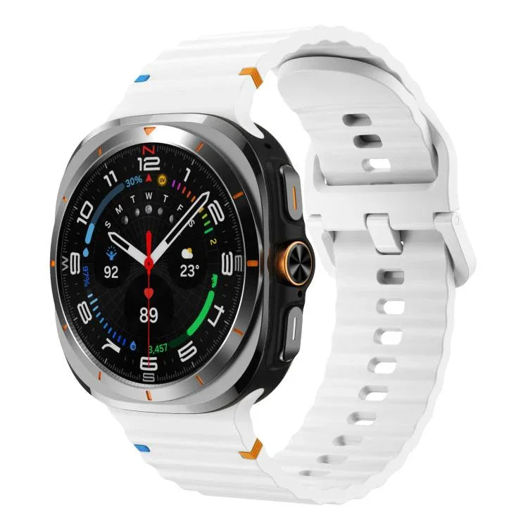 xDfind Wave Stitching Silicone Watch Band, For Samsung Galaxy Watch Ultra 47mm / Ultra 2025