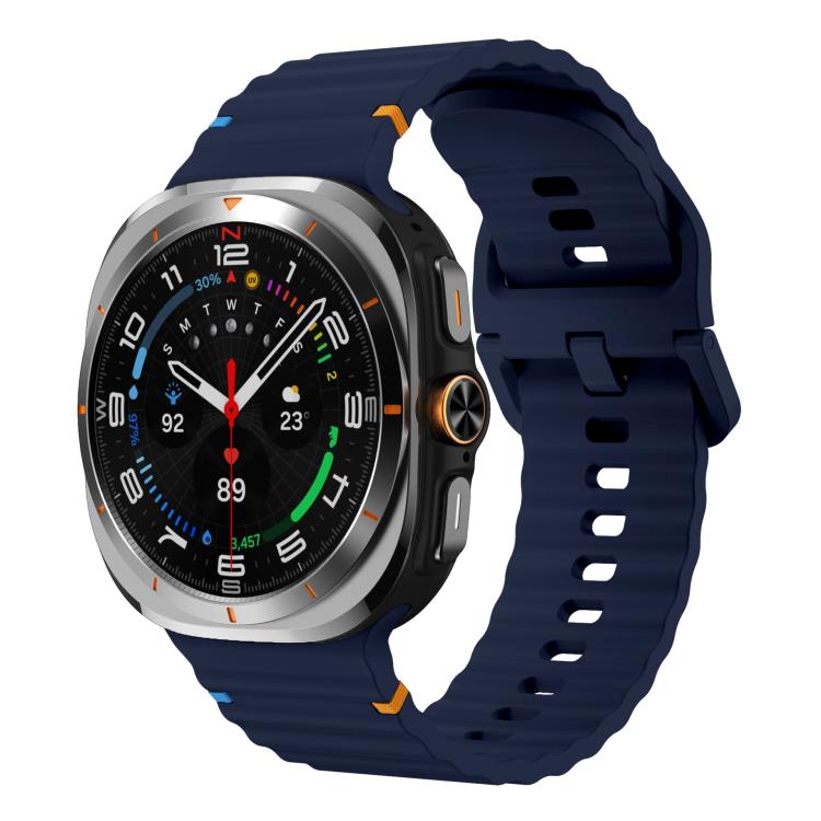 xDfind Wave Stitching Silicone Watch Band, For Samsung Galaxy Watch Ultra 47mm / Ultra 2025