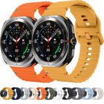 xDfind Wave Stitching Silicone Watch Band, For Samsung Galaxy Watch Ultra 47mm / Ultra 2025