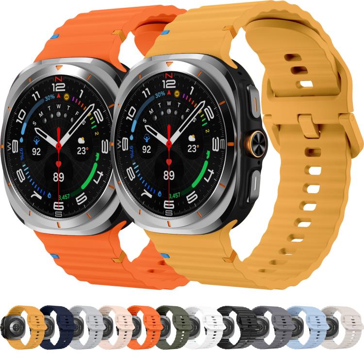 xDfind Wave Stitching Silicone Watch Band, For Samsung Galaxy Watch Ultra 47mm / Ultra 2025