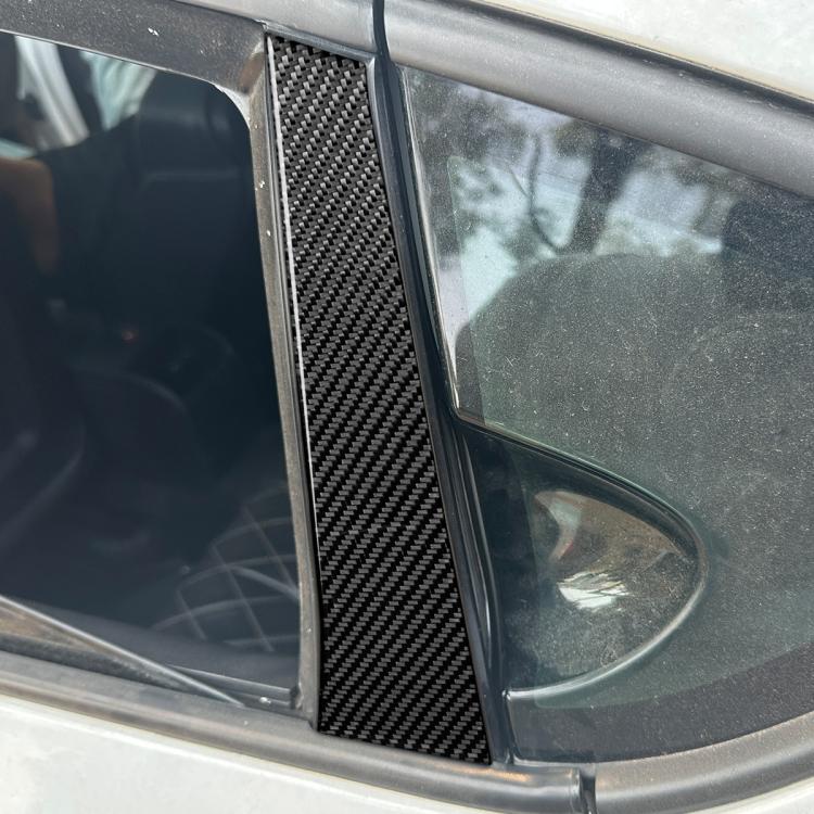 4pcs/Set Carbon Fiber Car B Pillar Decorative Sticker for SEAT Leon 2005-2012, Drop Glue Style, Left and Right Driver, B Pillar