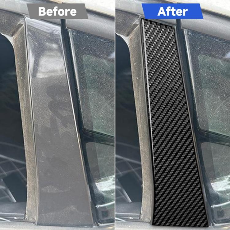 4pcs/Set Carbon Fiber Car B Pillar Decorative Sticker for SEAT Leon 2005-2012, Drop Glue Style, Left and Right Driver, B Pillar