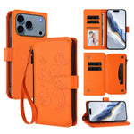 Butterfly Love Flower Multi-card Zipper Wallet Leather Phone Case, For iPhone 17e / 16e, For iPhone 17 Pro Max, For iPhone 17 Pro, For iPhone 17, For iPhone Air, For iPhone 16 Pro Max