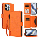 Butterfly Love Flower Multi-card Zipper Wallet Leather Phone Case, For iPhone 16 Pro, For iPhone 16 Plus, For iPhone 16, For iPhone 15 Pro Max, For iPhone 15 Pro, For iPhone 15 Plus