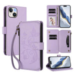 Butterfly Love Flower Multi-card Zipper Wallet Leather Phone Case, For iPhone 16 Pro, For iPhone 16 Plus, For iPhone 16, For iPhone 15 Pro Max, For iPhone 15 Pro, For iPhone 15 Plus