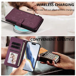 Butterfly Love Flower Multi-card Zipper Wallet Leather Phone Case, For iPhone 11 Pro Max, For iPhone 11, For iPhone 11 Pro, For iPhone X / XS, For iPhone XR, For iPhone XS Max