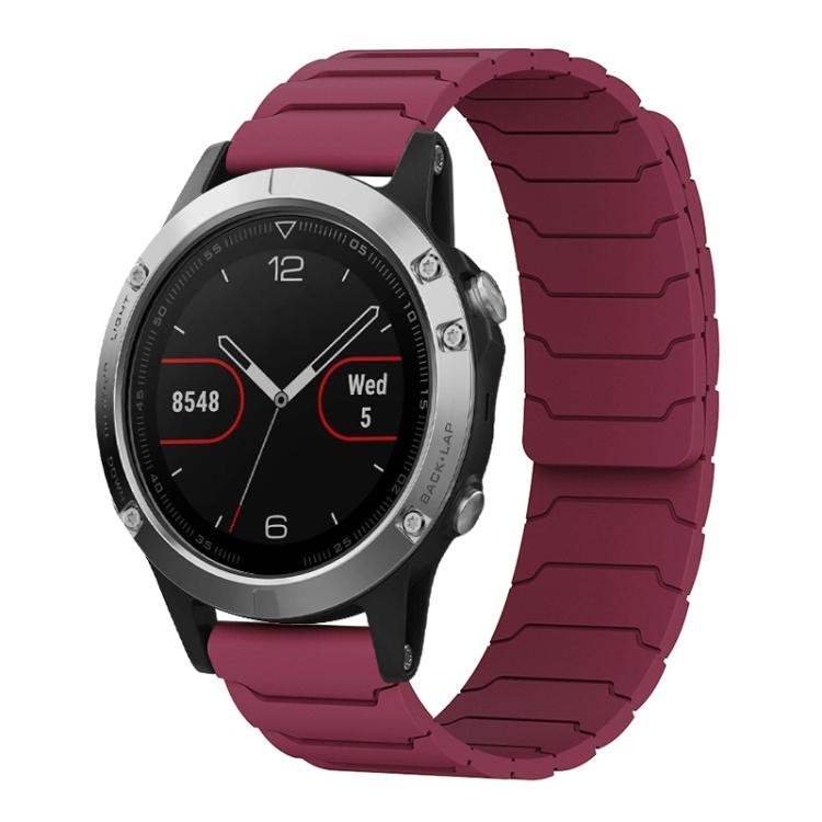 xDfind Magnetic Silicone Watch Band, For Garmin Fenix 8/7X/6X/5X 26mm, For Garmin Fenix 8/7/6/5 22mm, For Garmin Forerunner 35/30/35J 20mm