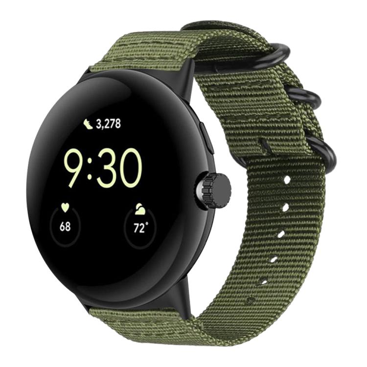 xDfind Ring Buckle Nylon Canvas Watch Band, For Google Pixel Watch4 / Watch3 45mm, For Google Pixel 4 / 3 / 2 / 1 41mm