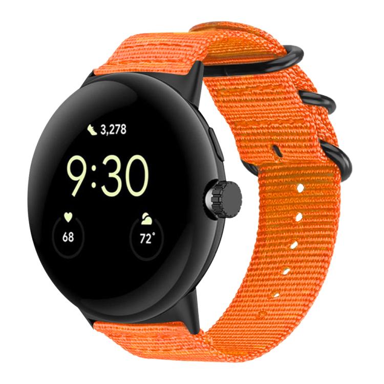 xDfind Ring Buckle Nylon Canvas Watch Band, For Google Pixel Watch4 / Watch3 45mm, For Google Pixel 4 / 3 / 2 / 1 41mm