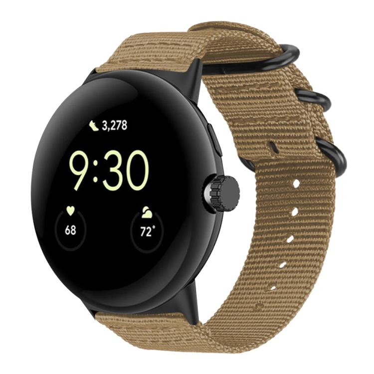 xDfind Ring Buckle Nylon Canvas Watch Band, For Google Pixel Watch4 / Watch3 45mm, For Google Pixel 4 / 3 / 2 / 1 41mm