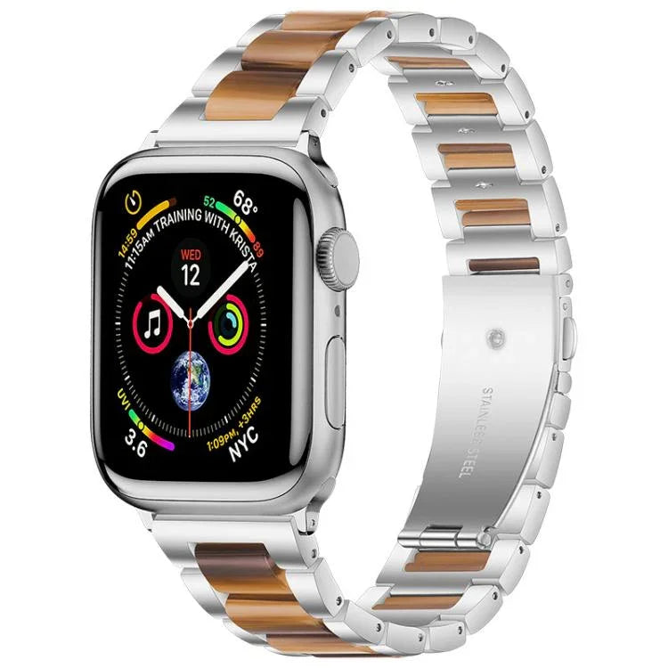 xDfind Three Beads Metal Resin Watch Band, For Apple Watch 42 / 44 / 45 / 46 / 49mm, For Apple Watch 38 / 40 / 41 / S10 42mm