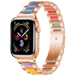 xDfind Three Beads Metal Resin Watch Band, For Apple Watch 42 / 44 / 45 / 46 / 49mm, For Apple Watch 38 / 40 / 41 / S10 42mm