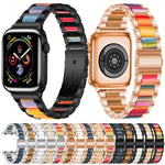 xDfind Three Beads Metal Resin Watch Band, For Apple Watch 42 / 44 / 45 / 46 / 49mm, For Apple Watch 38 / 40 / 41 / S10 42mm