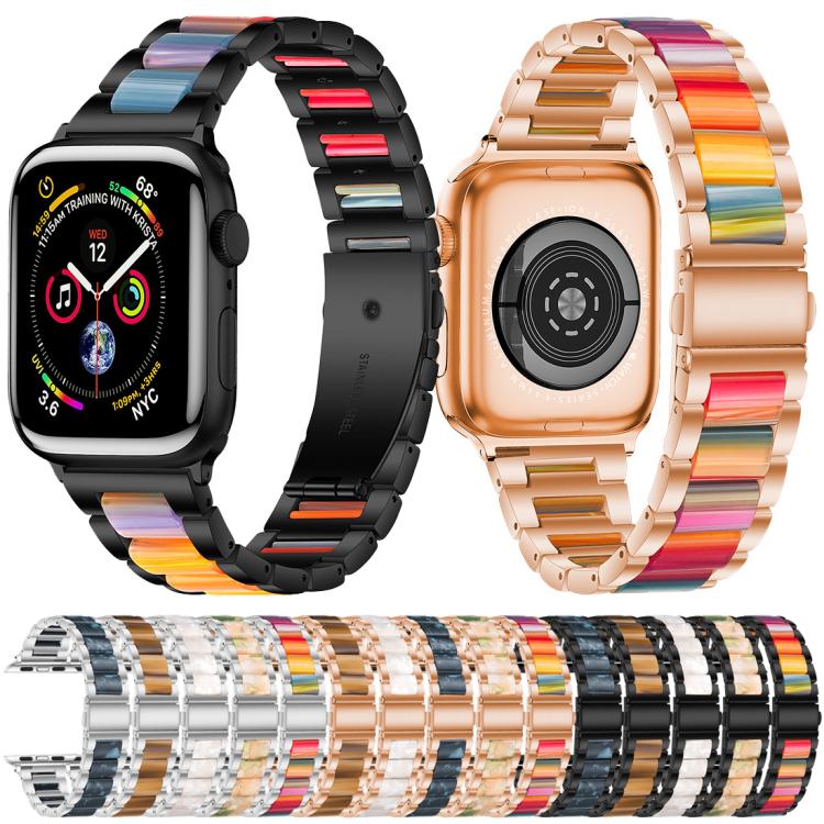 xDfind Three Beads Metal Resin Watch Band, For Apple Watch 42 / 44 / 45 / 46 / 49mm, For Apple Watch 38 / 40 / 41 / S10 42mm