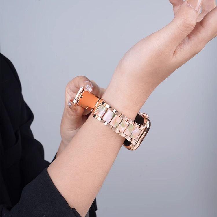 xDfind Three Beads Metal Resin Watch Band, For Apple Watch 42 / 44 / 45 / 46 / 49mm, For Apple Watch 38 / 40 / 41 / S10 42mm