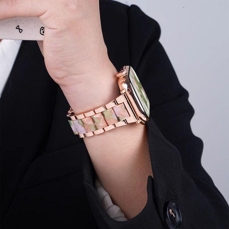 xDfind Three Beads Metal Resin Watch Band, For Apple Watch 42 / 44 / 45 / 46 / 49mm, For Apple Watch 38 / 40 / 41 / S10 42mm