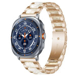 xDfind Three Beads Metal Resin Watch Band, For Samsung Galaxy Watch Ultra/Ultra 2025, For Samsung Galaxy Watch8 / 8 Classic, For Samsung Galaxy Watch 7 / 6 / 5 / FE