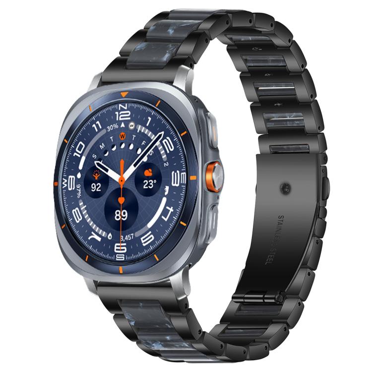 xDfind Three Beads Metal Resin Watch Band, For Samsung Galaxy Watch Ultra/Ultra 2025, For Samsung Galaxy Watch8 / 8 Classic, For Samsung Galaxy Watch 7 / 6 / 5 / FE