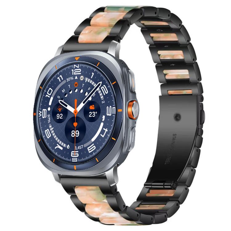 xDfind Three Beads Metal Resin Watch Band, For Samsung Galaxy Watch Ultra/Ultra 2025, For Samsung Galaxy Watch8 / 8 Classic, For Samsung Galaxy Watch 7 / 6 / 5 / FE