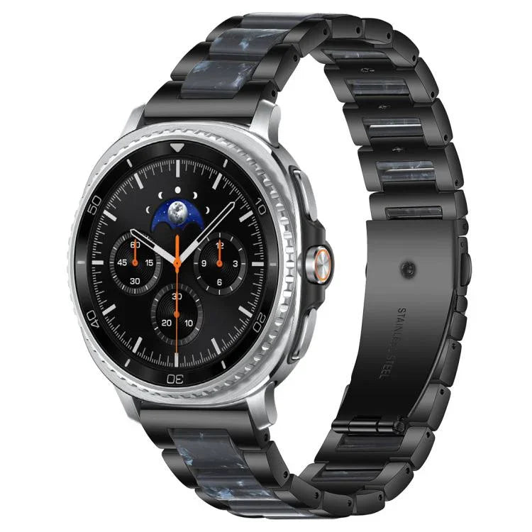 xDfind Three Beads Metal Resin Watch Band, For Samsung Galaxy Watch Ultra/Ultra 2025, For Samsung Galaxy Watch8 / 8 Classic, For Samsung Galaxy Watch 7 / 6 / 5 / FE