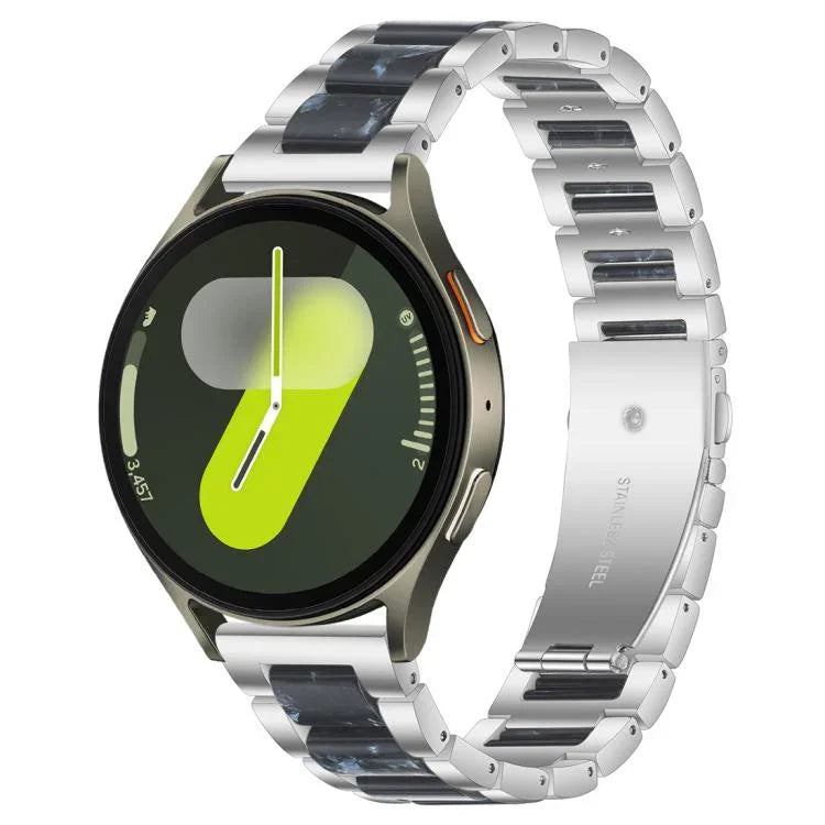 xDfind Three Beads Metal Resin Watch Band, For Samsung Galaxy Watch Ultra/Ultra 2025, For Samsung Galaxy Watch8 / 8 Classic, For Samsung Galaxy Watch 7 / 6 / 5 / FE