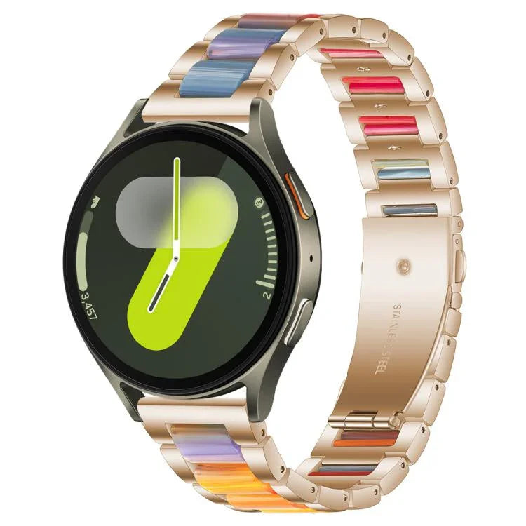 xDfind Three Beads Metal Resin Watch Band, For Samsung Galaxy Watch Ultra/Ultra 2025, For Samsung Galaxy Watch8 / 8 Classic, For Samsung Galaxy Watch 7 / 6 / 5 / FE