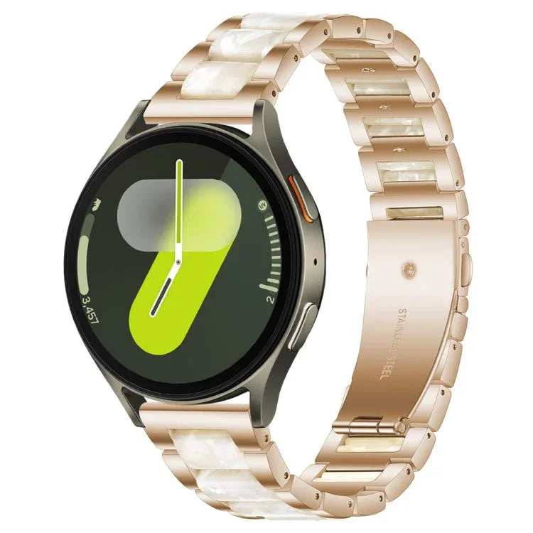xDfind Three Beads Metal Resin Watch Band, For Samsung Galaxy Watch Ultra/Ultra 2025, For Samsung Galaxy Watch8 / 8 Classic, For Samsung Galaxy Watch 7 / 6 / 5 / FE