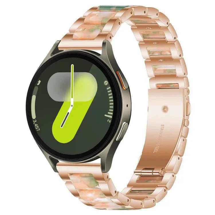 xDfind Three Beads Metal Resin Watch Band, For Samsung Galaxy Watch Ultra/Ultra 2025, For Samsung Galaxy Watch8 / 8 Classic, For Samsung Galaxy Watch 7 / 6 / 5 / FE