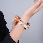 xDfind Three Beads Metal Resin Watch Band, For Samsung Galaxy Watch Ultra/Ultra 2025, For Samsung Galaxy Watch8 / 8 Classic, For Samsung Galaxy Watch 7 / 6 / 5 / FE