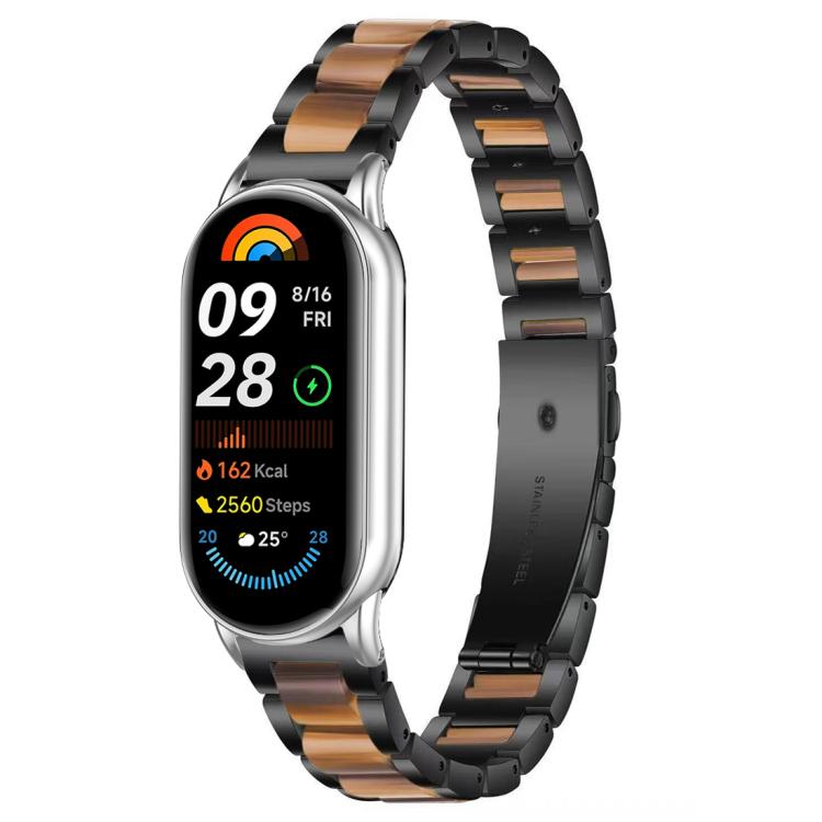xDfind Three Beads Metal Resin Watch Band, For Redmi Watch6/5/4/Xiaomi Band 9 Pro/8 Pro, For Xiaomi Smart Band 10 / 9 / 8, For Redmi Watch 3