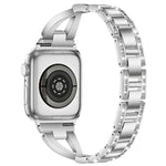 xDfind X-Shaped Single Row Diamond Metal Watch Band, For Apple Watch 42 / 44 / 45 / 46 / 49mm, For Apple Watch 38 / 40 / 41 / S10 42mm