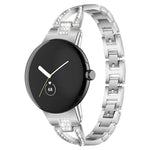 xDfind X-Shaped Single Row Diamond Metal Watch Band, For Google Pixel Watch 4 / 3 / 2 / 1 41mm