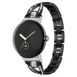 xDfind X-Shaped Single Row Diamond Metal Watch Band, For Google Pixel Watch 4 / 3 / 2 / 1 41mm