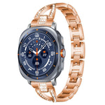 xDfind X-Shaped Single Row Diamond Metal Watch Band, For Samsung Galaxy Watch Ultra/Ultra 2025, For Samsung Galaxy Watch8 / 8 Classic, For Samsung Galaxy Watch 7 / 6 / 5 / FE