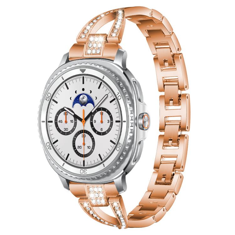 xDfind X-Shaped Single Row Diamond Metal Watch Band, For Samsung Galaxy Watch Ultra/Ultra 2025, For Samsung Galaxy Watch8 / 8 Classic, For Samsung Galaxy Watch 7 / 6 / 5 / FE