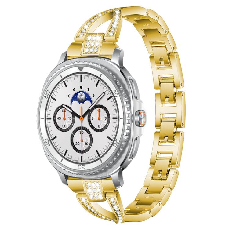 xDfind X-Shaped Single Row Diamond Metal Watch Band, For Samsung Galaxy Watch Ultra/Ultra 2025, For Samsung Galaxy Watch8 / 8 Classic, For Samsung Galaxy Watch 7 / 6 / 5 / FE