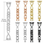 xDfind X-Shaped Single Row Diamond Metal Watch Band, For Samsung Galaxy Watch Ultra/Ultra 2025, For Samsung Galaxy Watch8 / 8 Classic, For Samsung Galaxy Watch 7 / 6 / 5 / FE