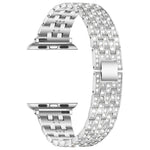 xDfind Five Beads Full Diamond Metal Watch Band, For Apple Watch 42 / 44 / 45 / 46 / 49mm, For Apple Watch 38 / 40 / 41 / S10 42mm